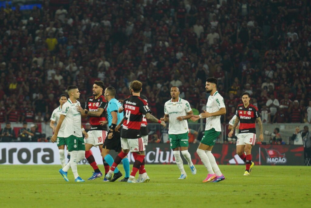 Confusão no jogo entre Flamengo e Palmeiras no Maracanã