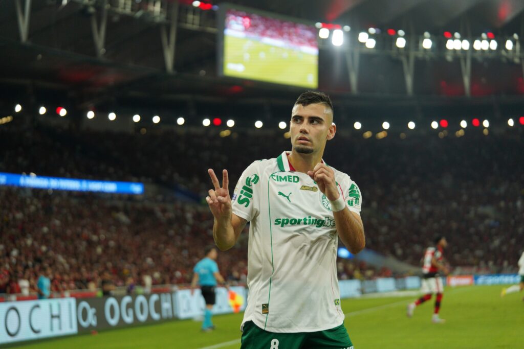 Andreas pereira no jogo entre Flamengo e Palmeiras