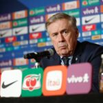 Carlo Ancelotti durante a convocação da Seleção Brasileira 2026 no Museu do Amanhã