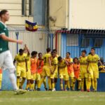 Jogadores do Madureira comemoram gol contra o Boavista pela semifinal do estadual sub-15